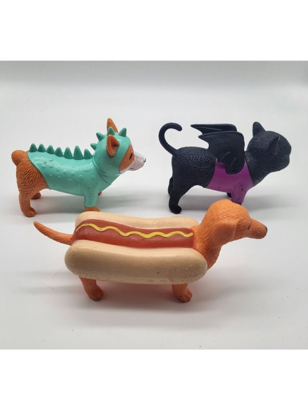 Ankyo Halloween Costume Black Cat Dogs Dachshund Corgi Animal Figures Toys